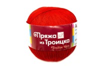 Пряжа Астра, цвет 0042 красный, 100% хлопок мерсеризованный, 100г, 610м, Троицк, 1шт