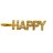 Подвеска HAPPY 26х6х2мм, отверстие 3,5х5,5мм, латунь/фианиты, золото, 22-738, 1шт - Подвеска HAPPY 26х6х2мм, отверстие 3,5х5,5мм, латунь/фианиты, золото, 22-738, 1шт