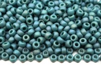 Бисер японский MIYUKI круглый 8/0 #4702 павлин, матовый радужный непрозрачный, 10 грамм