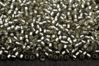 Бисер японский TOHO круглый 11/0 #0029AF черный алмаз матовый, серебряная линия внутри, 10 грамм