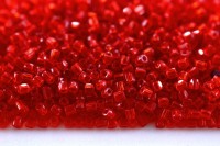 Бисер чешский PRECIOSA Богемский граненый, рубка 10/0 90050 красный прозрачный, около 10 грамм