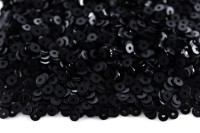 Пайетки круглые 3мм плоские, цвет 04 черный, 1022-070, 10 грамм