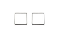 Коннектор Квадрат 16х0,8мм, цвет стальной, хирургическая сталь, 14-105, 2шт