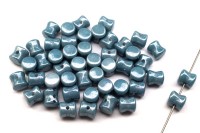 Бусины Pellet beads 6х4мм, отверстие 0,5мм, цвет 03000/14464 синий глянцевый, 732-025, 10г (около 60шт)