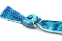 Лента шелковая Шибори, ширина 12см, цвет №139 синий/бирюзовый, 20см