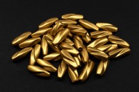 Бусины акриловые Рис 14х5мм, отверстие 1мм, цвет золото матовое, 540-079, 10г (около 42шт)