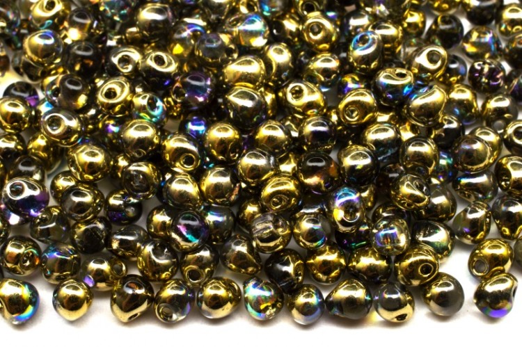 Бисер MIYUKI Drops 3,4мм #55023 Crystal Golden Rainbow, радужный прозрачный, 10 грамм Бисер MIYUKI Drops 3,4мм #55023 Crystal Golden Rainbow, радужный прозрачный, 10 грамм
