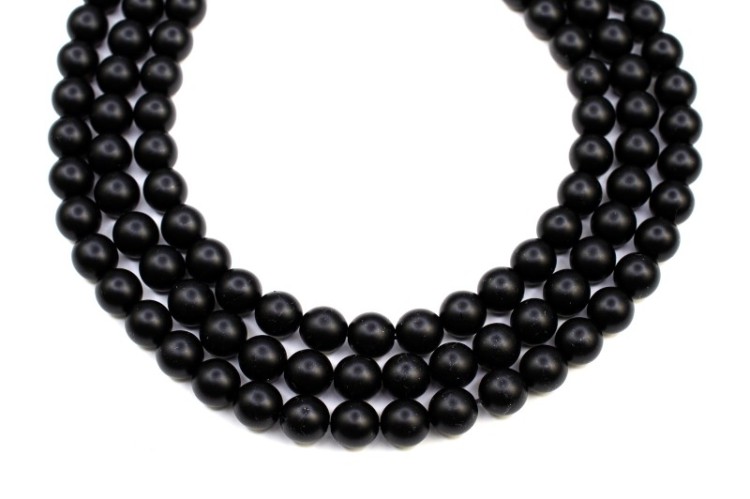 Жемчуг Preciosa, цвет 70549 матовый черный, 6мм, 10шт Жемчуг Preciosa, цвет 70549 матовый черный, 6мм, 10шт