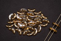 Бусины Crescent beads 10х3мм, цвет 0310-LC00030 Luster/Transparent Champagne, 708-090, 5г (около 40 шт)