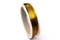 Проволока для бисера, диаметр 0,3мм, длина около 50м, цвет золото, 1009-091, 1шт