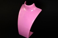 Бюст для демонстрации украшений 21х14х6см, цвет розовый, пластик, 32-254, 1шт