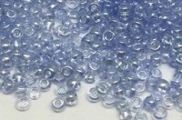 Бисер китайский круглый размер 8/0, цвет 0112А голубой прозрачный блестящий, 450г
