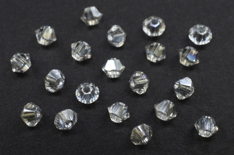 Бусина биконус Swarovski 5328 #001 MOL 3мм Moonlight, 5328-3-001-376, 20шт Бусина биконус Swarovski 5328 #001 MOL 3мм Moonlight, 5328-3-001-376, 20шт