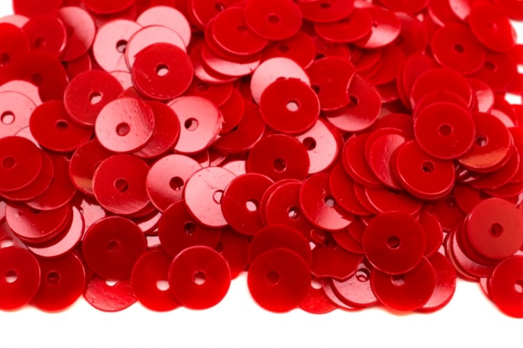 Пайетки круглые 6мм плоские, цвет 60 красный, пластик, 1022-162, 10 грамм Пайетки круглые 6мм плоские, цвет 60 красный, пластик, 1022-162, 10 грамм
