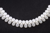 Бусины Pip beads 5х7мм, цвет 02010/29571 белый матовый пастель, 701-067, 20шт