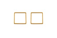 Коннектор Квадрат 16х0,8мм, цвет золото, хирургическая сталь, 14-101, 2шт