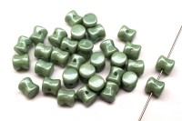 Бусины Pellet beads 6х4мм, отверстие 0,5мм, цвет 03000/14459 зеленый глянцевый, 732-031, 10г (около 60шт)