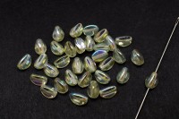 Бусины Pinch beads 5х3мм, отверстие 0,8мм, цвет 00030/98539 зеленый радужный/Crystal, 755-063, 10г (около 117шт)
