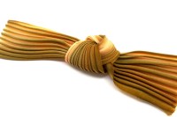 Лента шелковая Шибори, ширина 12см, цвет №138 болотный/коричневый/белый, 20см