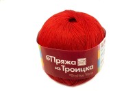 Пряжа Астра, цвет 0040 красный, 100% хлопок мерсеризованный, 100г, 610м, Троицк, 1шт