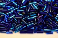 Бисер чешский PRECIOSA стеклярус Микс №3 7мм ассорти цветов, серебряная линия внутри, 50г