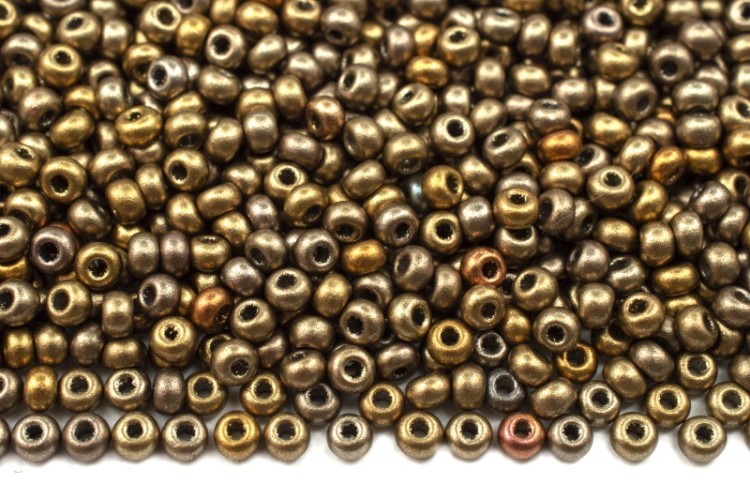 Бисер чешский PRECIOSA круглый 10/0 01610 бронзовый непрозрачный металлик, 1 сорт, 50г Бисер чешский PRECIOSA круглый 10/0 01610 бронзовый непрозрачный металлик, 1 сорт, 50г