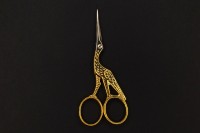 Ножницы для вышивки Цапельки Premax 110мм, цвет золото, хирургическая сталь, 1011-009, 1шт
