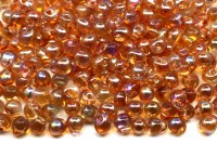 Бисер MIYUKI Drops 3,4мм #55022 Crystal Orange Rainbow, радужный прозрачный, 10 грамм