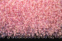 Бисер японский TOHO Demi Round 11/0 #0780 хрусталь/розовый радужный, окрашенный изнутри, 5 грамм