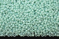 Бисер китайский круглый размер 12/0, цвет К69 мятный непрозрачный, 85г