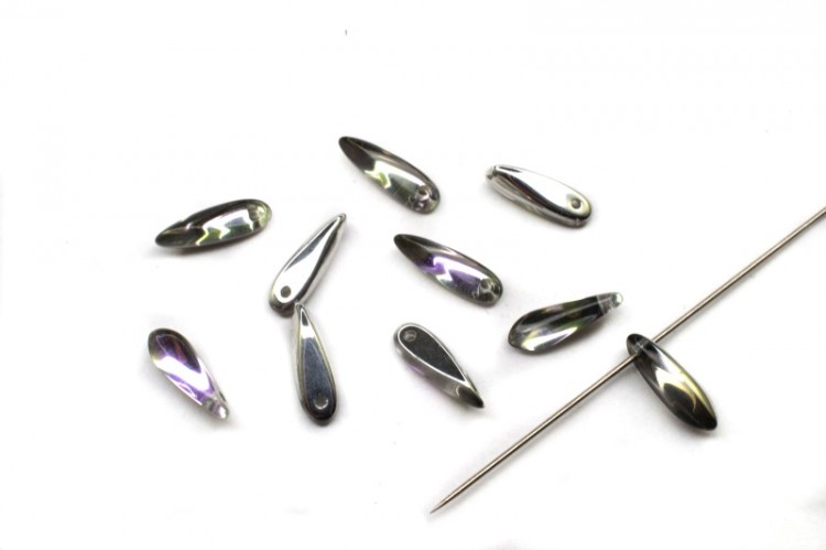 Бусины Dagger beads 11х3мм, отверстие 0,8мм, цвет 00030/26536 Crystal Vitrail Light, 736-031, 10шт Бусины Dagger beads 11х3мм, отверстие 0,8мм, цвет 00030/26536 Crystal Vitrail Light, 736-031, 10шт