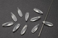 Бусины Dagger beads 11х3мм, отверстие 0,8мм, цвет 00030/84110 Crystal, матовый, 736-121, 10шт