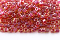 Бисер японский TOHO Cube кубический 3мм #0365 светлый топаз/гранат, окрашенный изнутри, 5 грамм