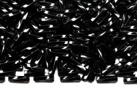 Бисер японский Miyuki Twisted Bugle 2х6мм #0401 черный, непрозрачный, 10 грамм