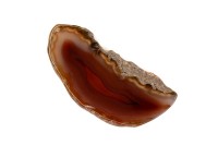 Срез Агата природного, оттенок коричневый, 80х37х5мм, отверстие 2мм, 37-341, 1шт