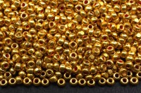 Бисер чешский PRECIOSA Граненый Шарлотта 11/0 18581 золотой металлик, 2 сорт, около 10 грамм