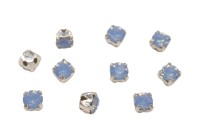 Шатоны Preciosa Maxima 3,2мм в оправе, цвет light sapphire opal DF/silver, 63-264, 10шт