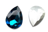 Кристалл Капля 25х18мм, цвет голубой, стекло, 26-121, 2шт