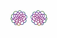 Коннектор-соединитель Круглый филигрань 31х30х0,4мм, отверстие 1,5мм, цвет разноцветный перелив, хирургическая сталь, 14-005, 2шт