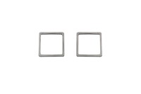 Коннектор Квадрат 12х0,8мм, цвет стальной, хирургическая сталь, 14-071, 2шт