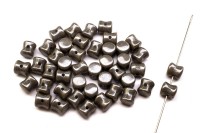 Бусины Pellet beads 6х4мм, отверстие 0,5мм, цвет 03000/14449 серый глянцевый, 732-028, 10г (около 60шт)
