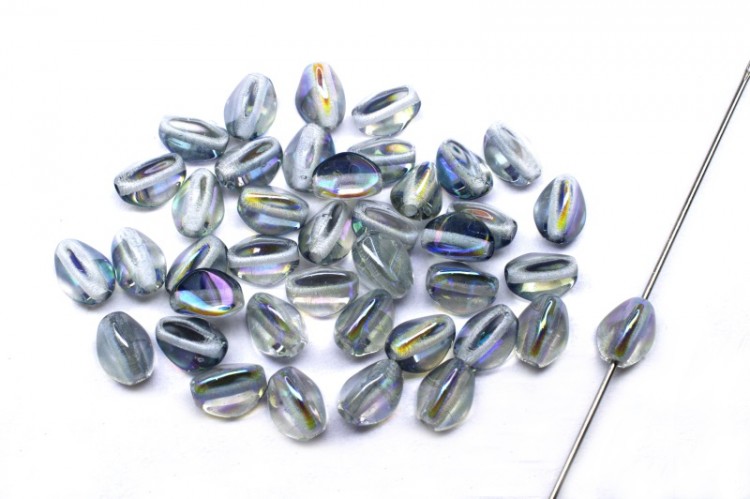Бусины Pinch beads 5х3мм, отверстие 0,8мм, цвет 00030/98538 голубой радужный/Crystal, 755-062, 10г (около 117шт) Бусины Pinch beads 5х3мм, отверстие 0,8мм, цвет 00030/98538 голубой радужный/Crystal, 755-062, 10г (около 117шт)