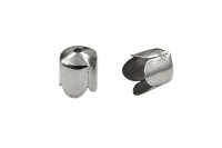 Концевик для шнуров 7х6,5мм, внутренний диаметр 6мм, отверстие 1мм, цвет платина, сплав металлов, 01-035, 10шт