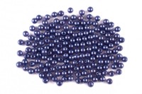 Бусины акриловые круглые 5мм, отверстие 1мм, цвет синий, имитация жемчуга, 528-029, 10г (около 150шт)