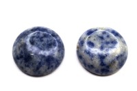 Кабошон круглый 20мм, Яшма натуральная, оттенок голубой, 2025-002, 1шт