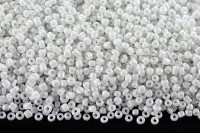 Бисер китайский круглый размер 12/0, цвет 0121 белый непрозрачный, блестящий, 450г