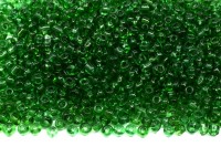 Бисер китайский круглый размер 12/0, цвет 0007В зеленый прозрачный, 450г