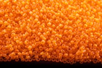 Бисер китайский круглый размер 12/0, цвет М09В матовый оранжевый полупрозрачный, 450г