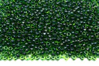 Бисер японский MIYUKI круглый 11/0 #0332 зеленый/синий, радужный, окрашенный изнутри, 10 грамм