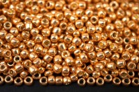 Бисер японский TOHO круглый 8/0 #0551 розовое золото, гальванизированный, 10 грамм
